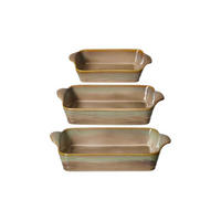 AUFLAUFFORMEN-SET ECKIG Tortosa braun 3-tlg. - Braun, Keramik (2/2/2cm) - Ritzenhoff Breker