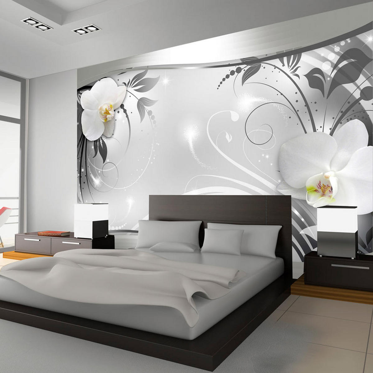 VLIESTAPETE 400/280 cm - Weiß/Grau, Textil (400/1cm) - KUNSTLOFT