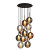 GALERIELEUCHTE Belluna 12-flammig Mehrfarbig Ø 24cm - Multicolor, Glas (24/24/45cm) - s.luce