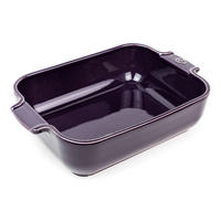AUFLAUFFORM Keramik Appolia 25cm Rechteckig Aubergine Spülmaschinenfest - Lila, Keramik (16.8/25/6.2cm) - PEUGEOT