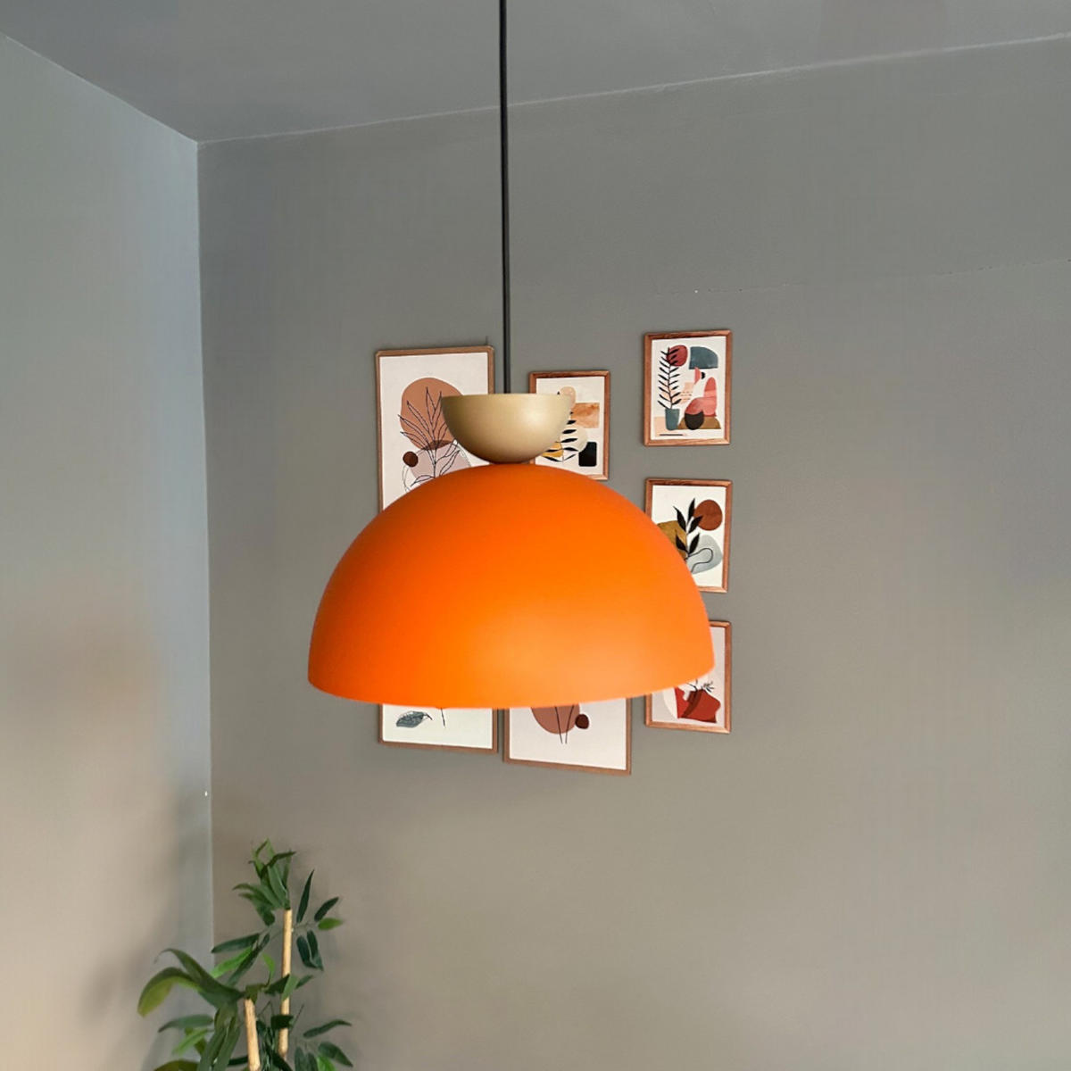 PENDELLEUCHTE BSYimpi - Orange, Metall (30/30/24cm) - Bamyum