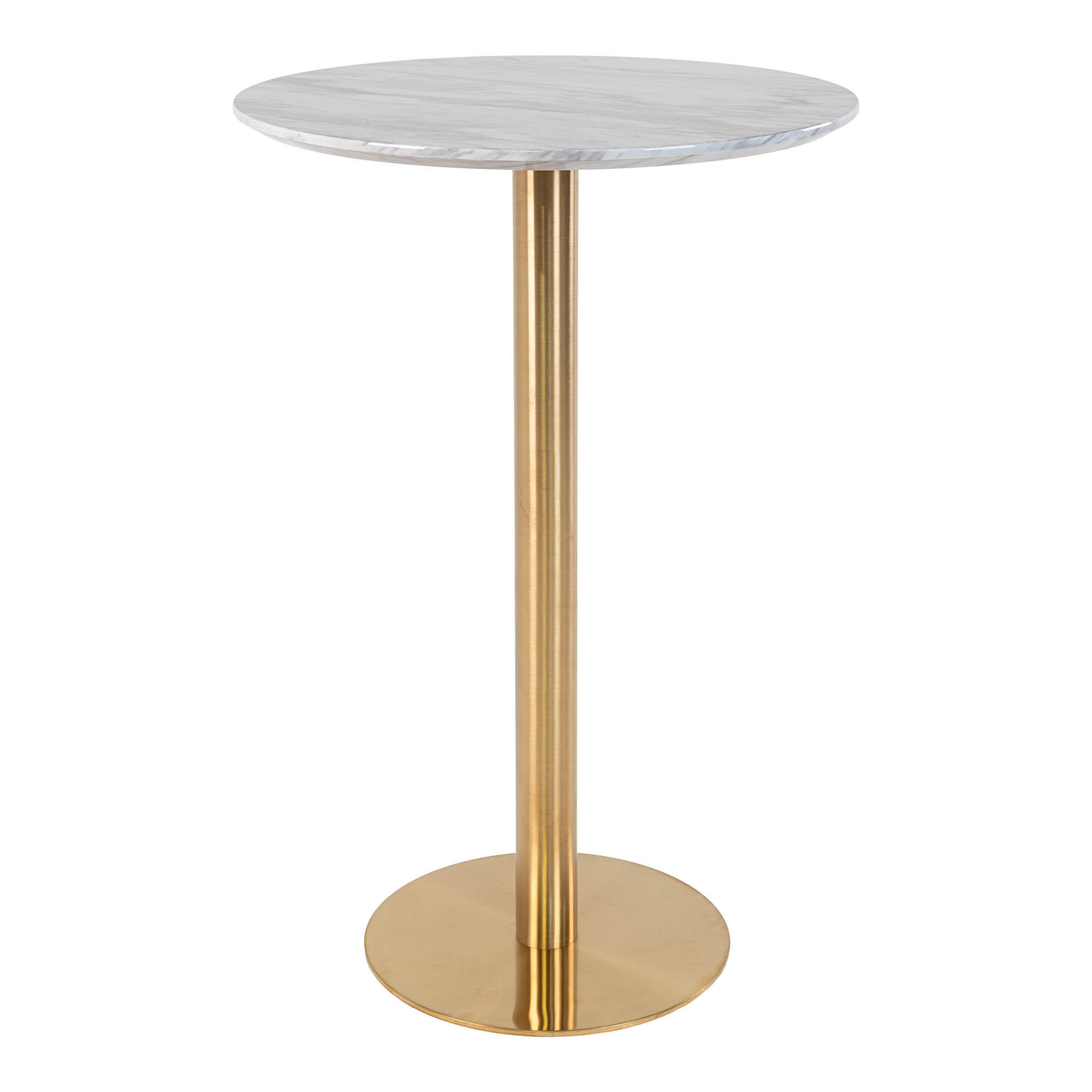 BARTISCH, Bolzano, Weiß, MDF, 70 x 70 x 105 cm - Weiß, Holzwerkstoff/Metall (70/70/105cm) - ebuy24
