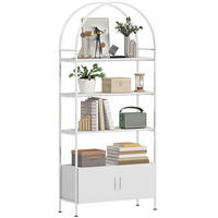 REGAL DE-15560 4 Ebenen mit Doppeltürschrank Weiß - Weiß, Holzwerkstoff (30/187/80cm) - ComfortXL