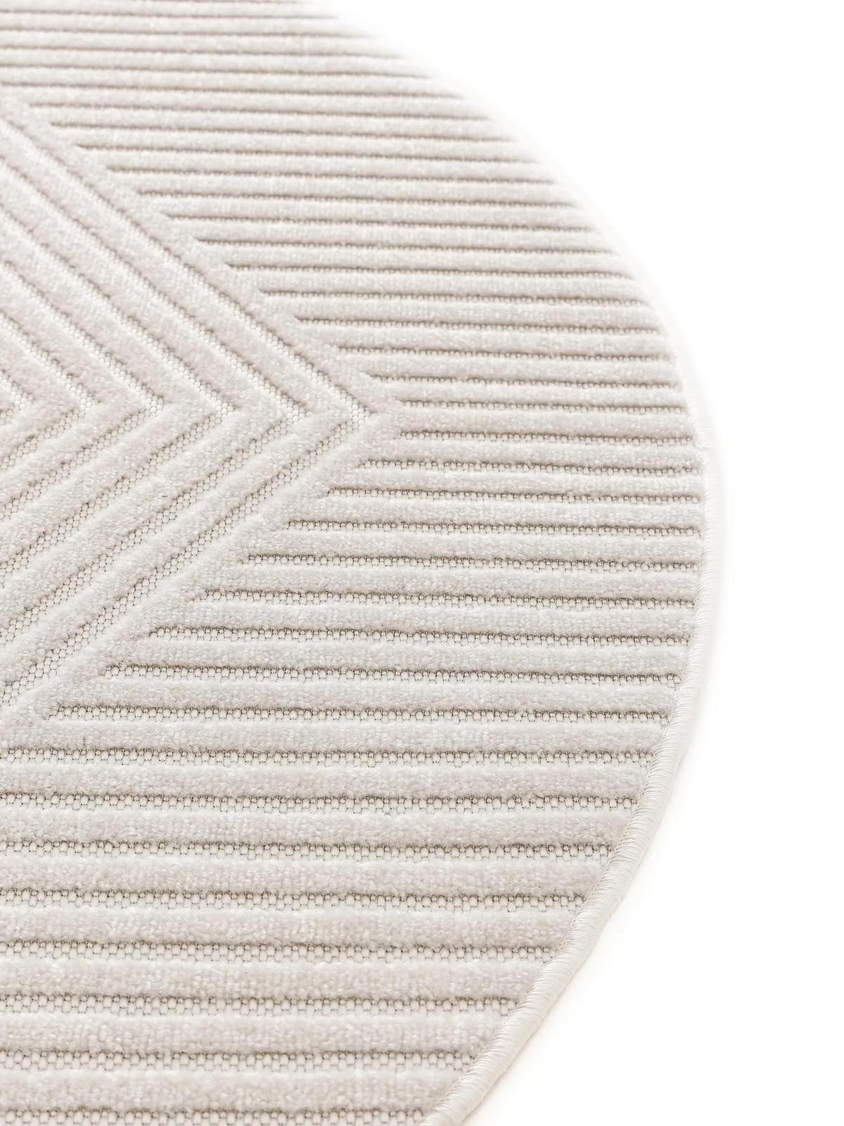 OUTDOORTEPPICH rund Mars Cream ø 160 cm rund - Creme, Textil (160/160cm) - benuta Pop