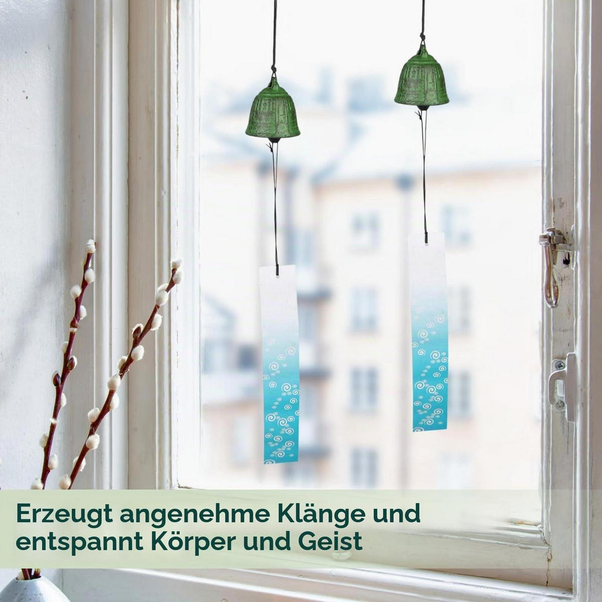 WINDSPIEL 2-teiliges Set Gusseisen Traditionell - Grün, Metall (50/5/5cm)