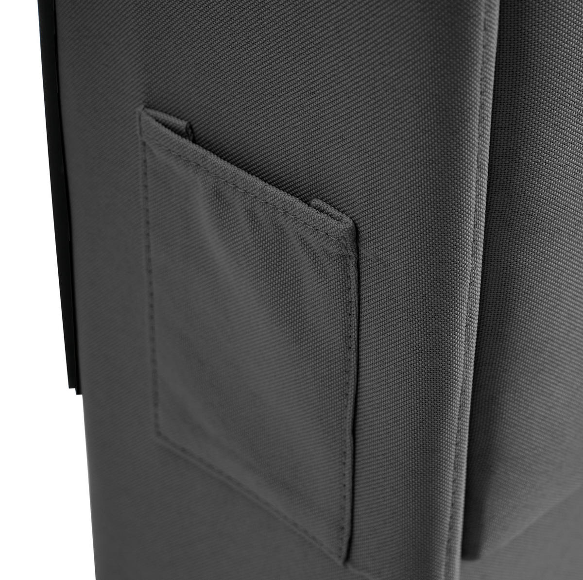 BETT mit LED und Stauraum 180x200 cm Leinen Grau - Grau, Metall (180/200cm) - Meubliv