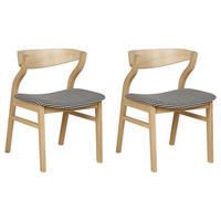 ESSZIMMERSTUHL 2er-Set Braun Maroa - Schwarz/Braun, Holzwerkstoff (51/72/46cm) - Beliani