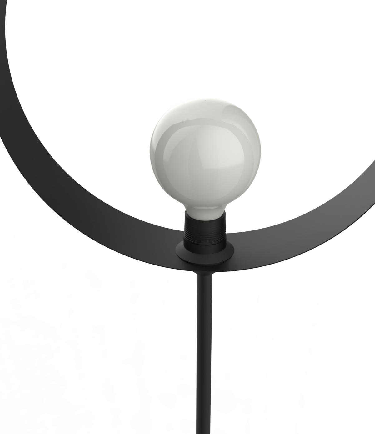 STEHLEUCHTE - Schwarz, Metall (40/40/165cm) - Lumicom