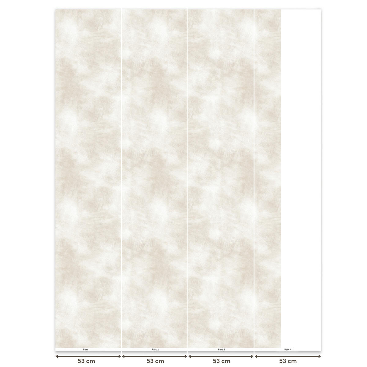 TAPETE - Dezent - Textur - Beige - 180x280 cm - Creme, Papier (180/280cm) - OnlyWow