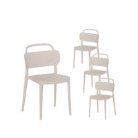 GARTENSTUHL Edda Beige 47 cm x 78 cm 4er-Set - Beige, Kunststoff (47/78/51cm) - Klast Home