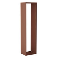 BRENNHOLZREGAL Wooker high Kaminholzregal Holzlagersystem Braun 49 x 199 cm - Braun, Metall (49/199/199cm) - Alberts