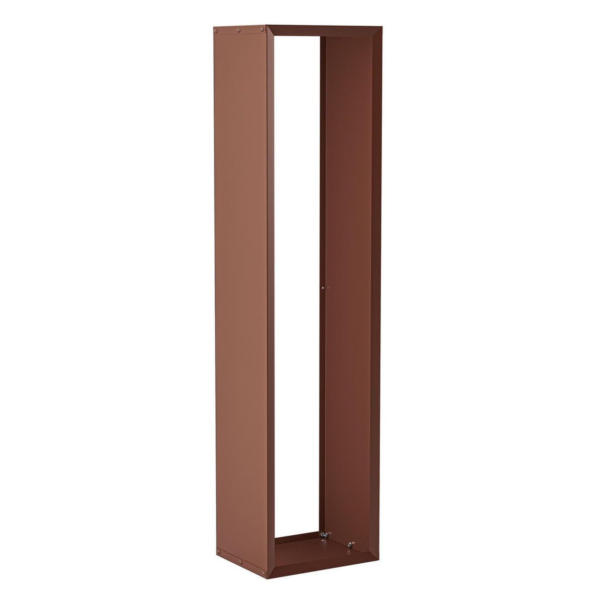 BRENNHOLZREGAL Wooker high Kaminholzregal Holzlagersystem Braun 49 x 199 cm - Braun, Metall (49/199/199cm) - Alberts