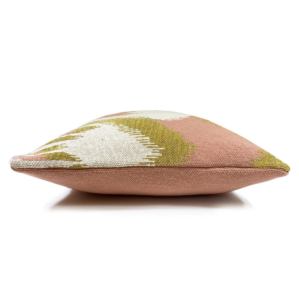 DEKOKISSEN Ikat gestrickt Lurex Rosa 50x50 - Pink, Textil (50/50/12cm) - Malagoon