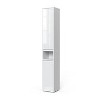 BADSCHRANK Majest Weiß 30.2 x 191.5 cm mit Türen und offenem Fach - Weiß, Holzwerkstoff (30.2/191.5/30cm) - Vicco