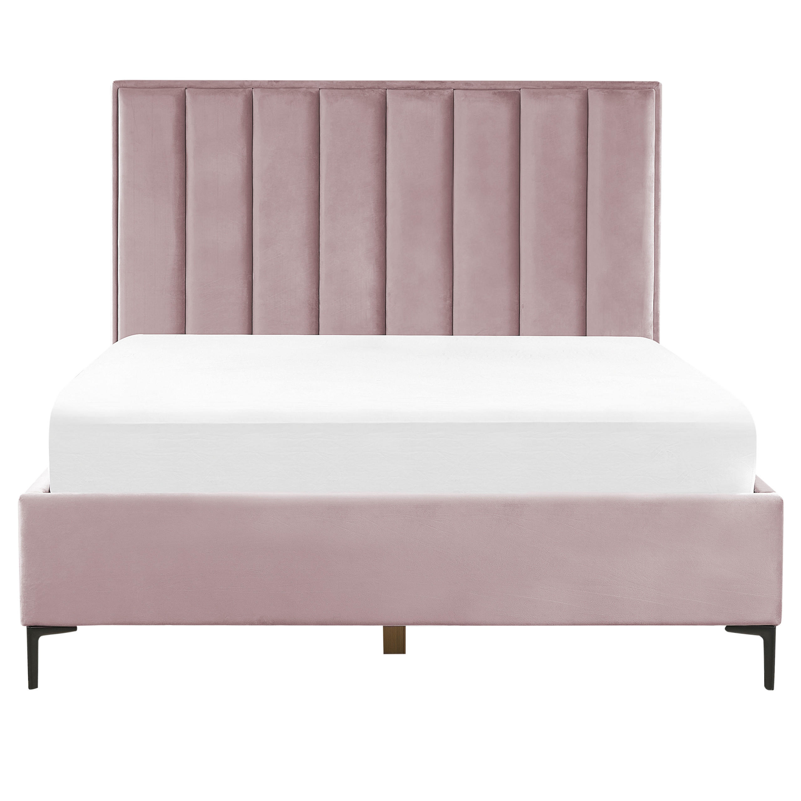 POLSTERBETT 160x200 cm Rosa Sezanne - Pink, Textil (160/200cm) - Beliani
