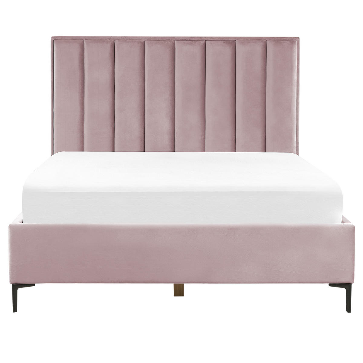 POLSTERBETT 160x200 cm Rosa Sezanne - Pink, Textil (160/200cm) - Beliani