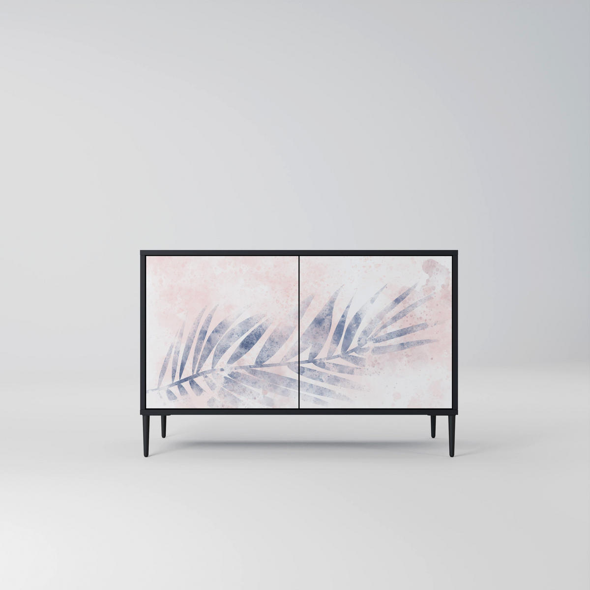 SIDEBOARD TIMELESS FLOAT, Eicheneffekt, 111x42x77,5 cm, 2 Türen - Eichefarben/Buchefarben, Holzwerkstoff/Buchenholz (111/77.5/42cm) - SpaceRebels