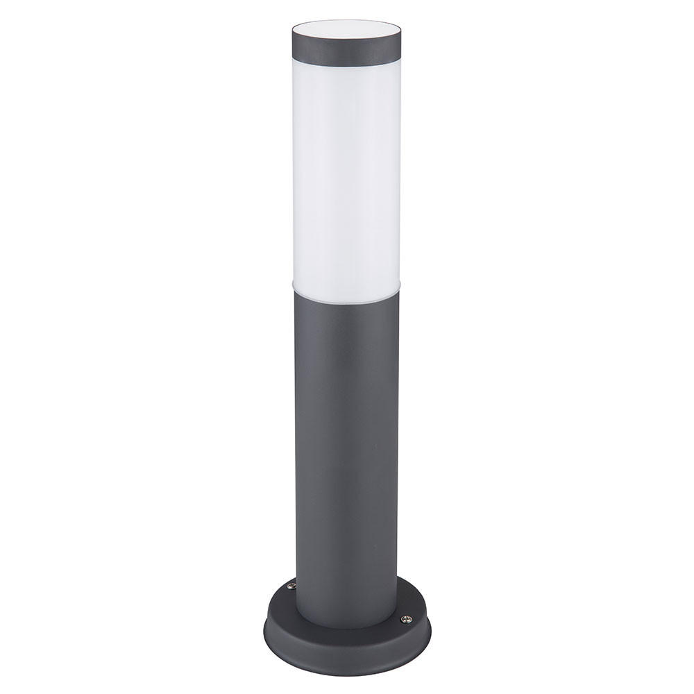 LED AUSSENLEUCHTE BOSTON Edelstahl Opal - Anthrazit, Metall (12.7/12.7/45cm) - Globo Lighting