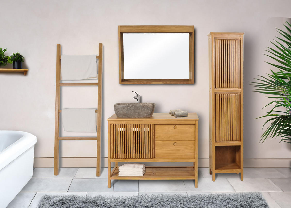 TEAK-KOMMODE Braun - Braun, Holz (106/81/55cm) - MCW