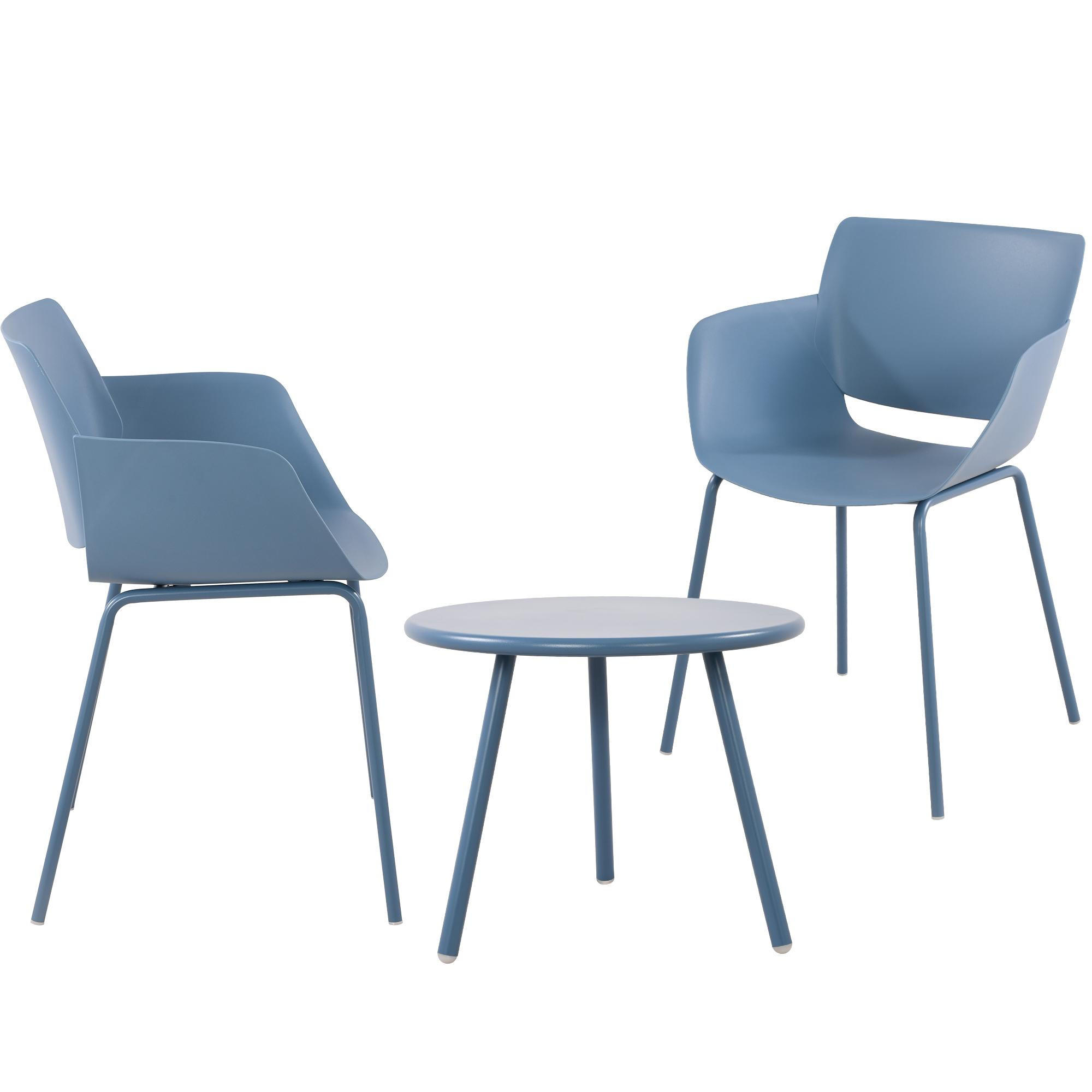 GARTENSITZGRUPPE Kunststoff blau - Blau, Kunststoff - CLP