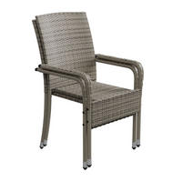 GARTENSTÜHLE Yoro 2er-Set - Grau, Kunststoff (50/90/50cm) - Juskys