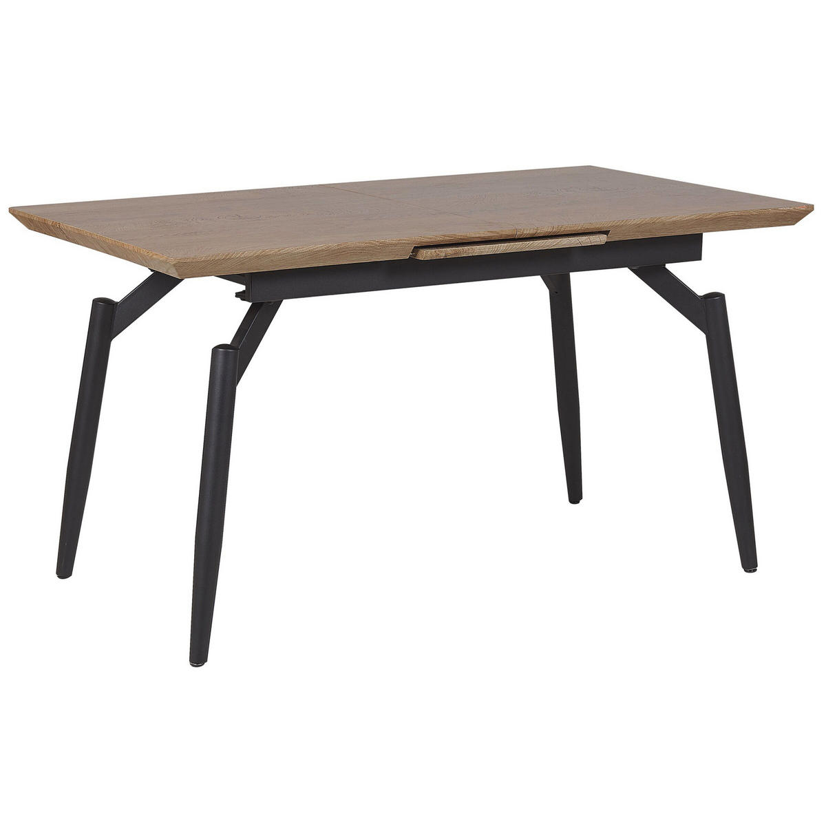 ESSTISCH 140-180/80/78 cm Dunkelbraun, Schwarz Rechteckig Barbosa - Dunkelbraun, Holzwerkstoff (180/80/78cm) - Beliani