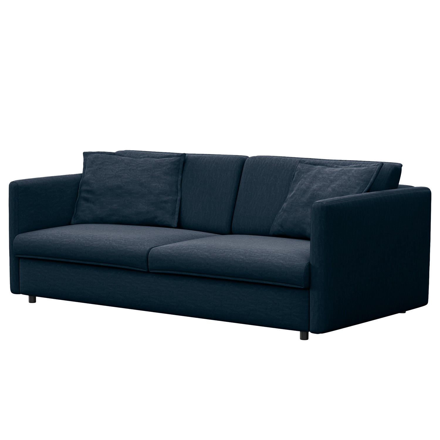 3-SITZER SOFA - Blau/Schwarz, Kunststoff/Textil (219/84/117cm) - home24