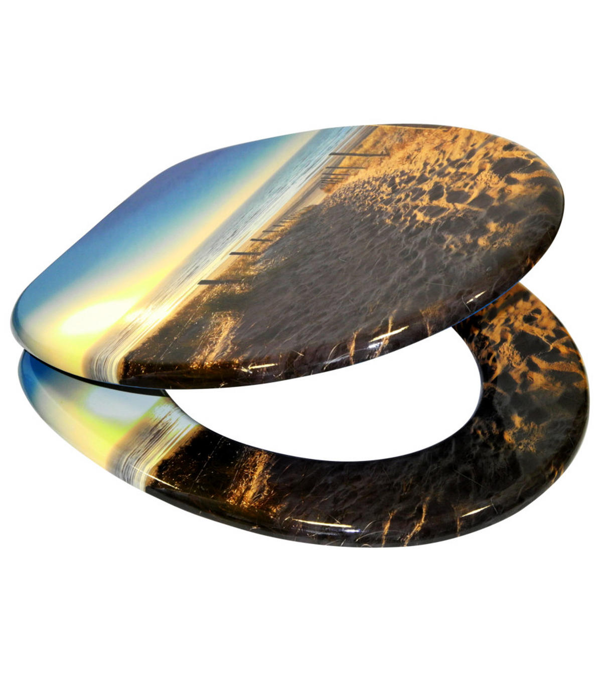 WC-SITZ Düne - Braun, Holzwerkstoff (38/6/47cm) - Sanilo