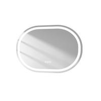 BADSPIEGEL Ovale mit Beleuchtung mit Anti-Beschlag 70/50 cm - Weiß, Glas (50/2.5/70cm) - EMKE