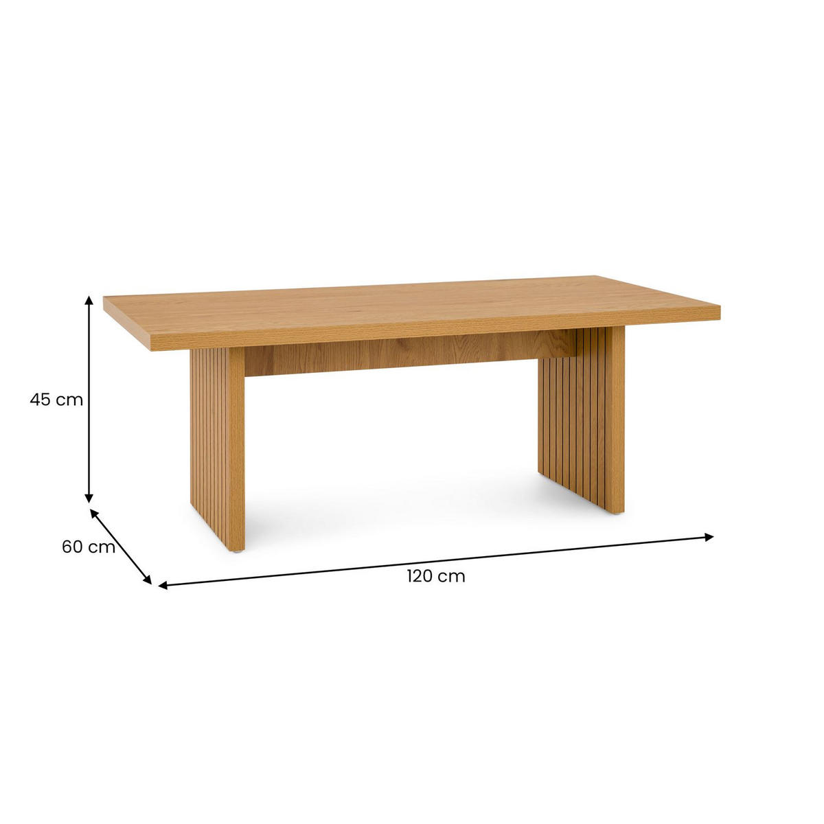 COUCHTISCH RIKA Wildeiche - Wildeiche, Holzwerkstoff (60/120/45cm) - IDIMEX