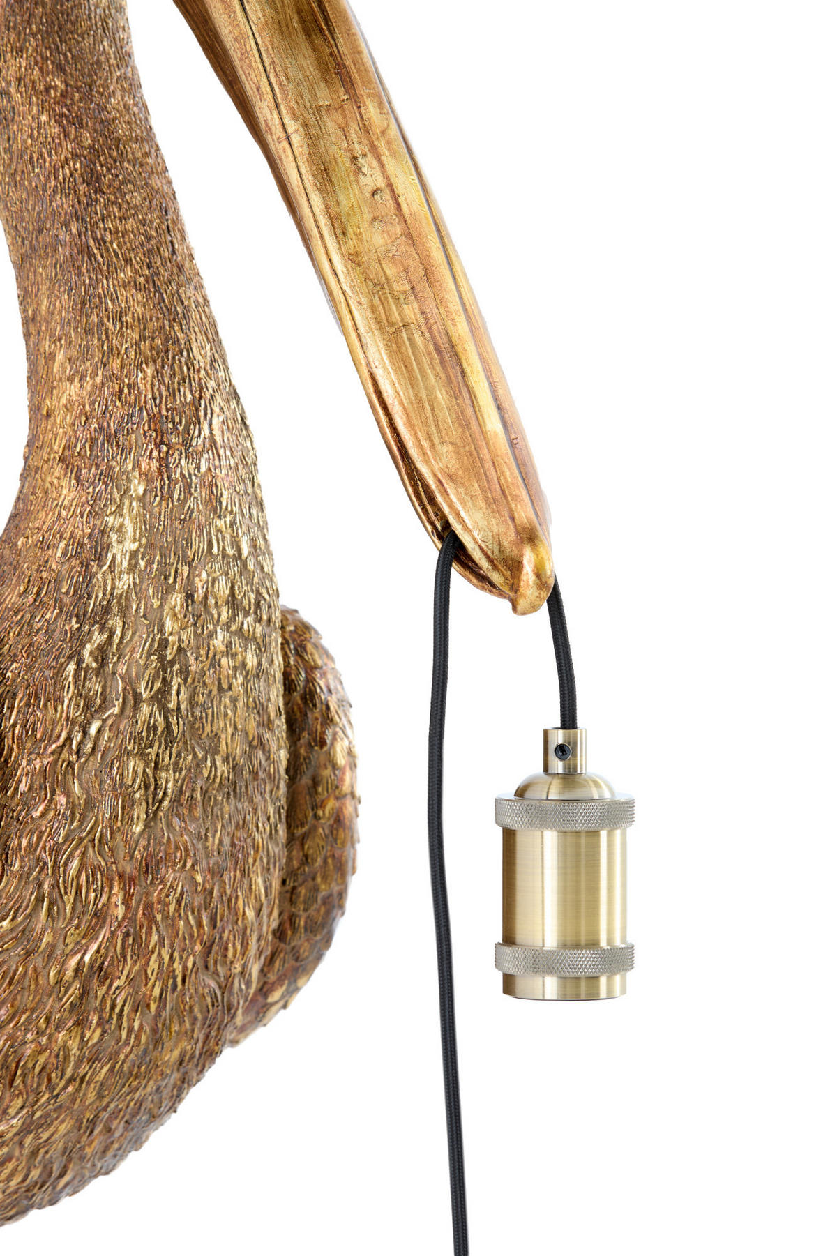 WANDLEUCHTE Pelikan Bronze 33/28/63 cm - Bronzefarben, Kunststoff (28/63/33cm) - Light & Living