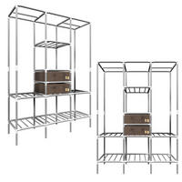 METALL-KLEIDERSCHRANK 178x128x44,5 cm inkl. 2 Schubladen - Silberfarben, Metall (44.5/178/128cm) - eyepower