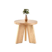 COUCHTISCH Eichenholz vollmassiv rund Naturbelassenen 70/70/45 - Naturfarben, Holz (70/70/45cm)