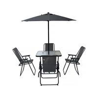 GARTENSET Convivia 4-Sitzer Anthrazit - Anthrazit, Metall - Habitat Garten
