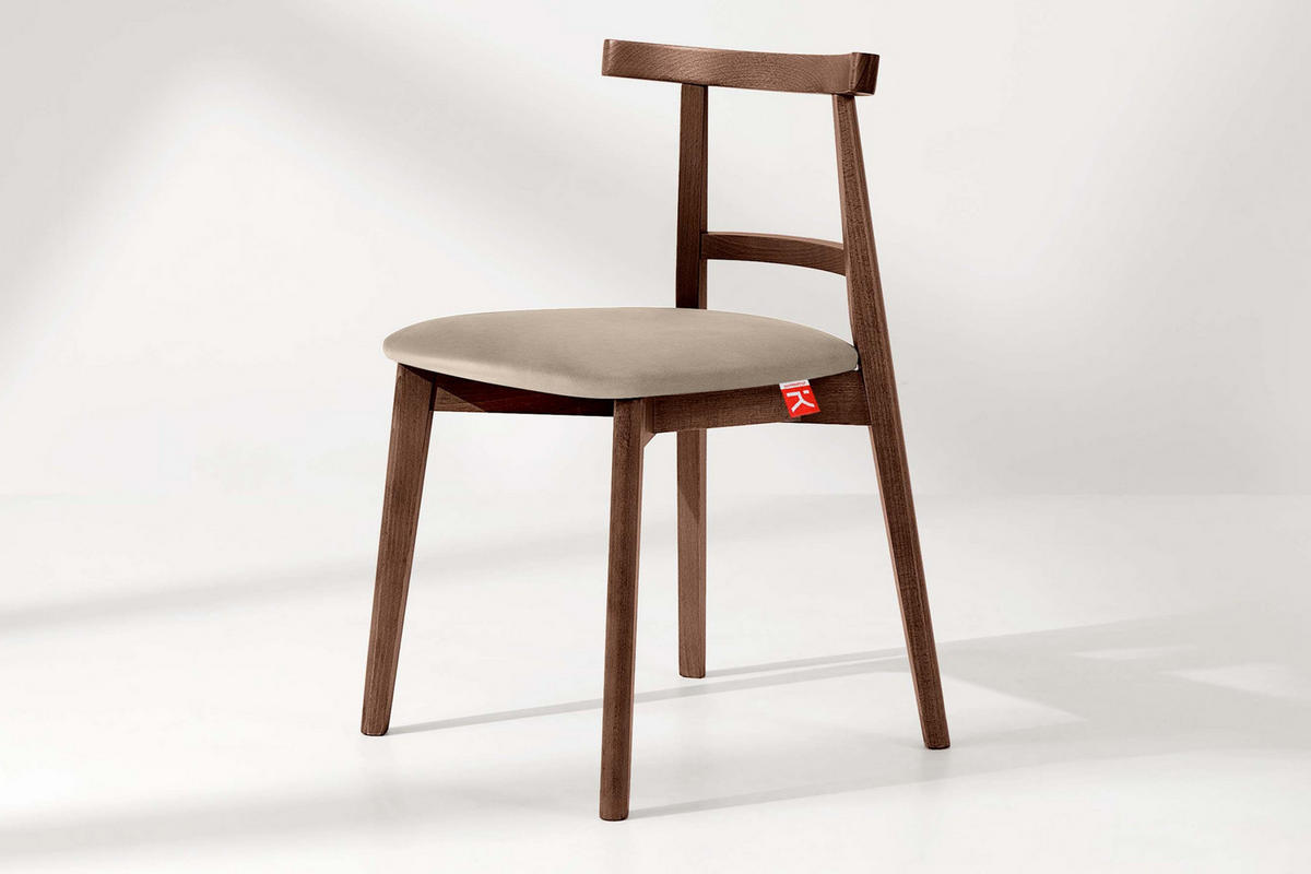 ESSTISCHSTÜHLE LILIO 2 St Vintage, Creme / mittelbraun - Creme/Braun, Holz/Textil (47/76/45cm) - KONSIMO®
