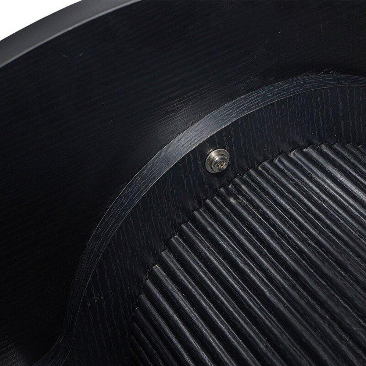 ESSTISCH, schwarzes Holzeffekt - Schwarz, Holz (120/120/75cm) - Oviala