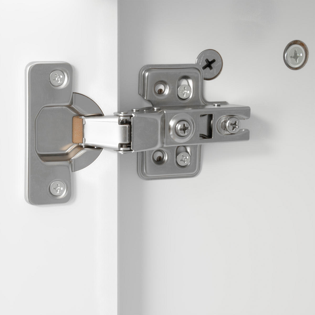 LOWBOARD in Naturfarben und Weiß TV-Schrank mit vier Türen für Wohnzimmer, B175/T38/H50 cm - Naturfarben/Weiß, Holzwerkstoff/Metall (175/50/38cm) - STILVORA
