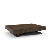 COUCHTISCH SANNA U - Schwarz/Haselnussfarben, Holzwerkstoff/Metall (80/120/27cm) - Meblini