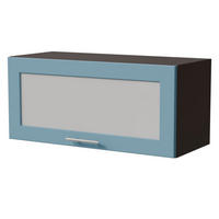 KLAPPHÄNGESCHRANK Bari W4BS/80 WKF Lava / RAL 5024 pastellblau 80 / 32,5 / 36cm Blum Aventos - Blau/Dunkelgrau, Holz/Holzwerkstoff (80/36/32.5cm) - Feldmann-Wohnen