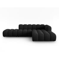 ECKSOFA modular rechts Lupine aus Chenille-Stoff schwarz 5 Sitzplätze - Schwarz, Textil (177/299cm) - Micadoni
