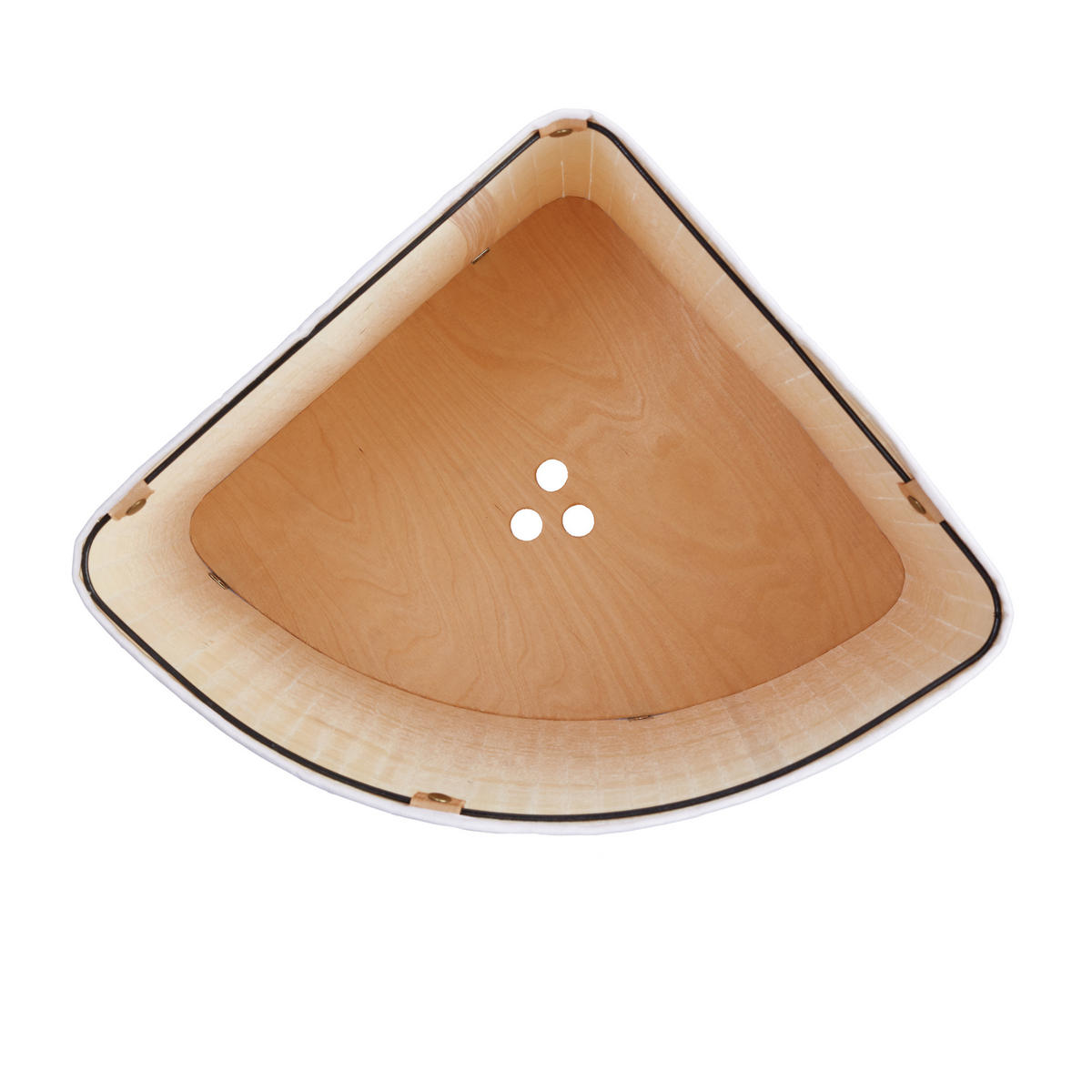 ECKWÄSCHEKORB - Weiß, Holz/Textil (49.5/65/37cm) - Relaxdays