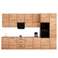 KÜCHENZEILE 400 cm - Langen KL21-M400 - in Artisan Eiche - Eiche Artisan, Holz (400/212/58cm)