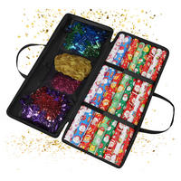 GESCHENKPAPIER-AUFBEWAHRUNG - Schwarz, Kunststoff/Textil (82/34/13cm) - Relaxdays