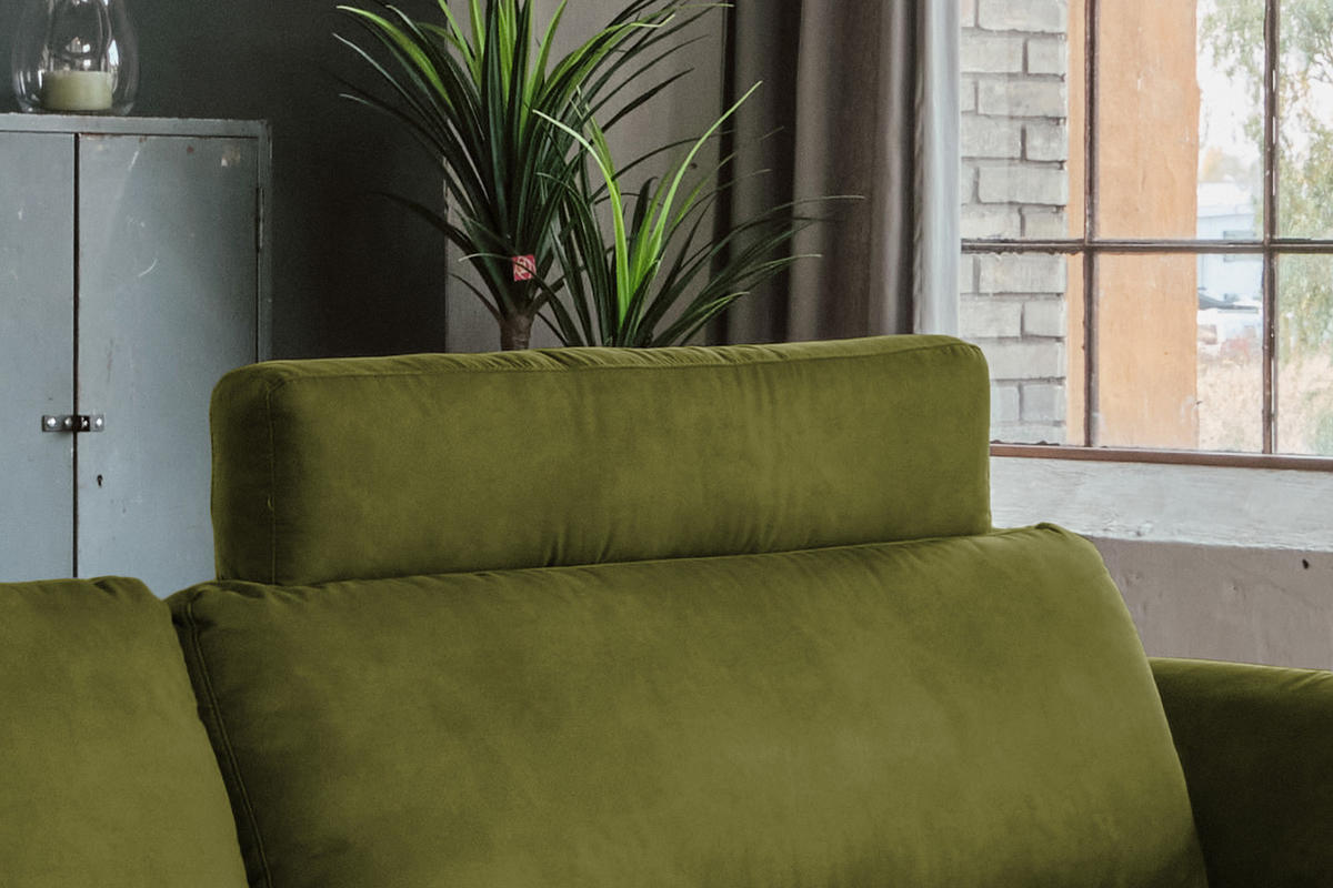 KOPFSTÜTZE MALTA Grün Webstoff - Grün, Textil (100/23/15cm) - KAWOLA