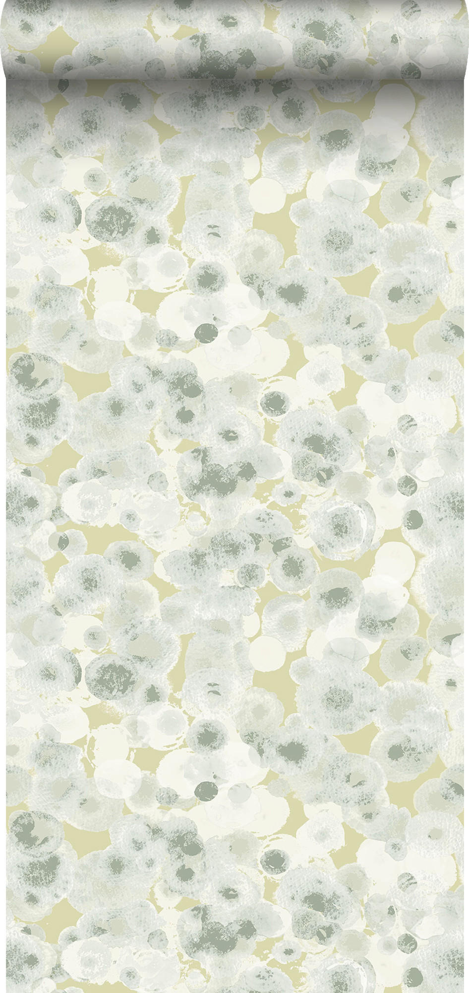 TAPETE Aquarellblasen 53 cm x 10 m - Grün, Papier (53/1000cm) - Sanders & Sanders