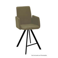 THEKENSTUHL drehbar (8er-Set) Desiree 52x109x60 Schwarz/Olivgrün - Schwarz/Olivgrün, Kunststoff (60/109/52cm) - 58aufmkessel