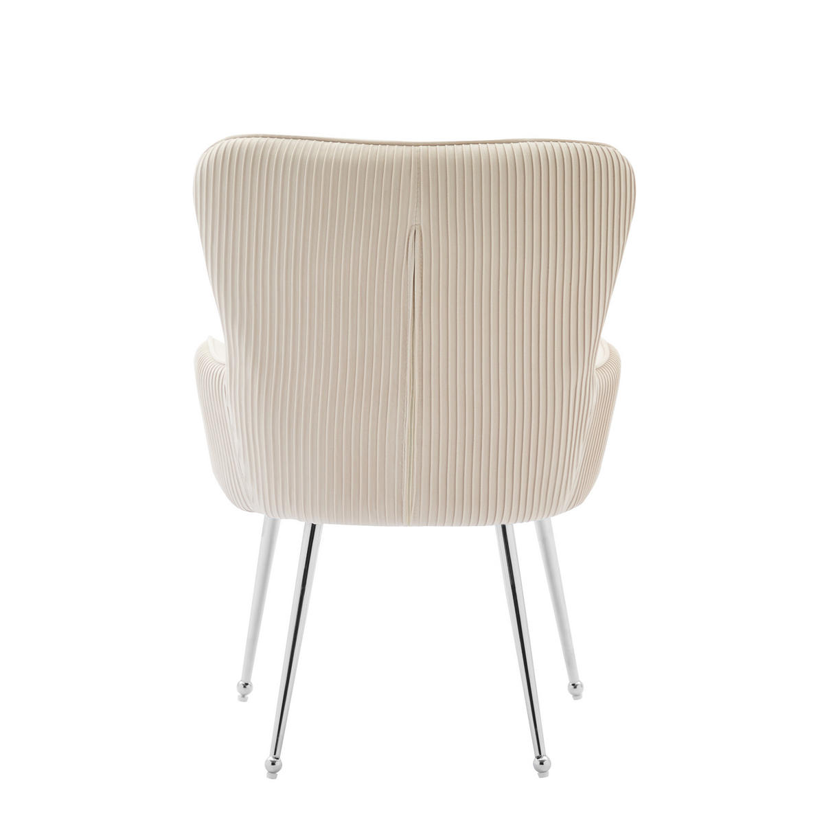 ESSZIMMERSTUHL 6er Set Samt Lounge Beige Silber Armlehnen - Beige, Textil (59.5/87/57cm) - FLIEKS