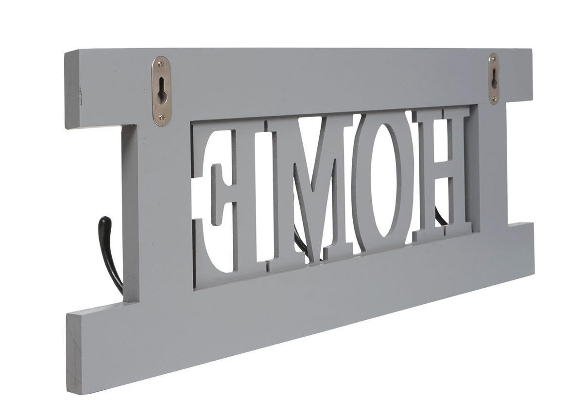 WANDGARDEROBE HOME SHABBY-LOOK Grau, Blau - Blau/Grau, Holz (55/21/7cm) - MCW