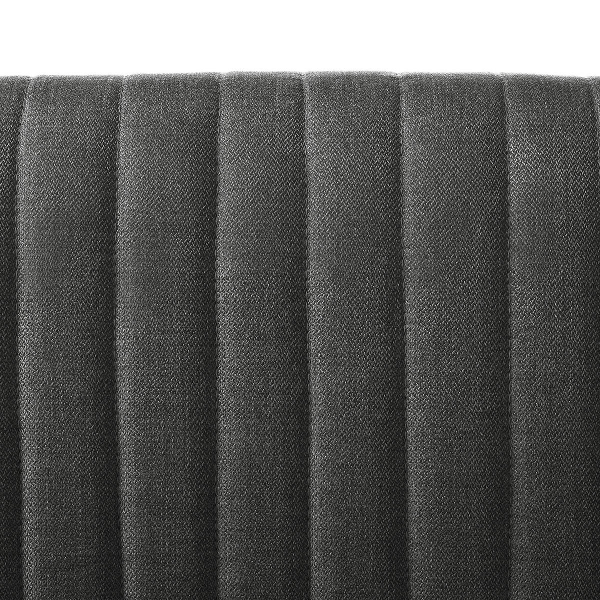 KÜCHENSOFA - Webstoff / Massivholz Eiche - Dunkelgrau, Eichenholz/Holz (130/85/62cm) - home24