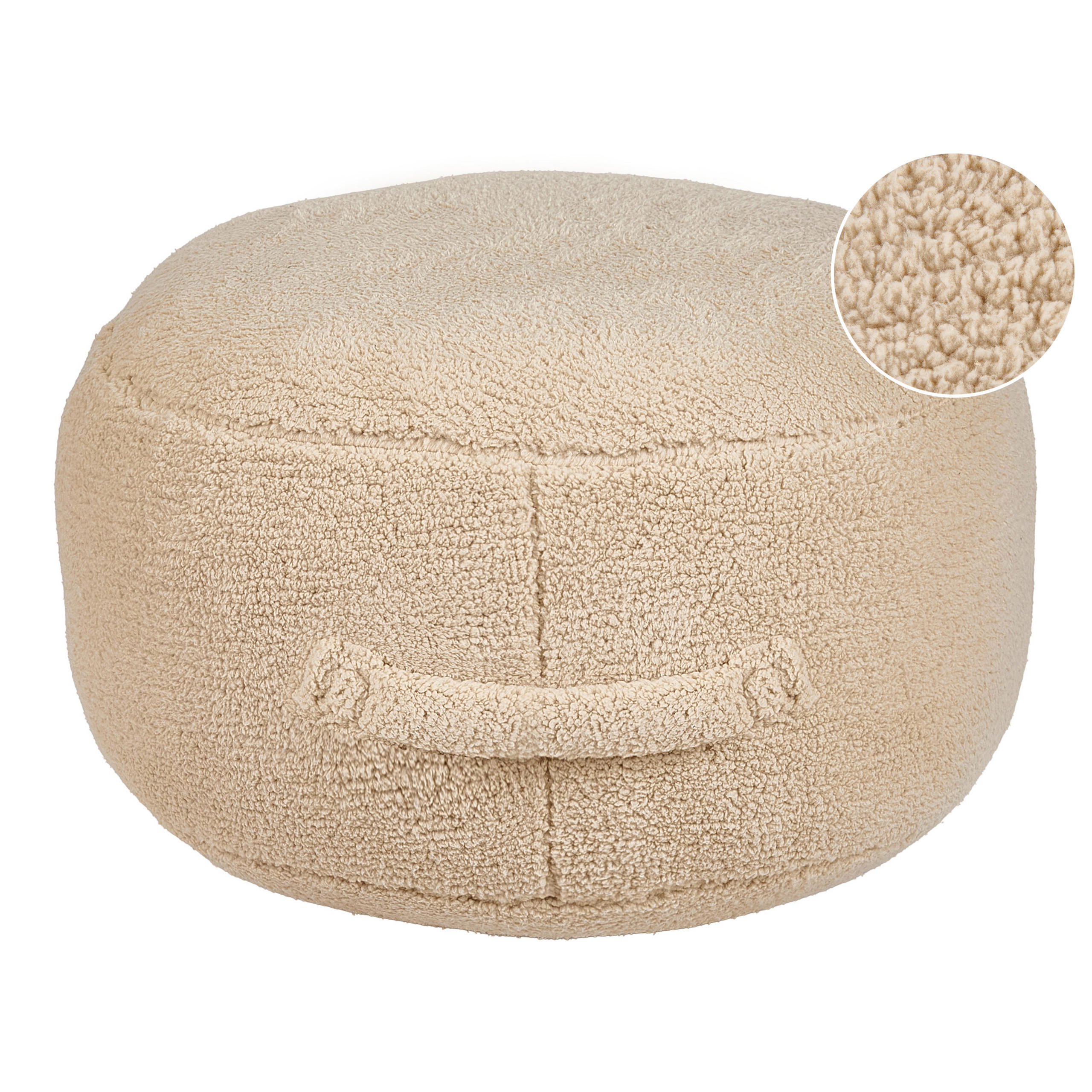 POUF Beige Adlana - Beige, Textil (50/30/50cm) - Beliani